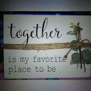 Decorative Wall Sign with Floral Accent